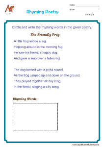 Rhyming Words Worksheets