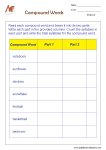 Syllables Worksheets